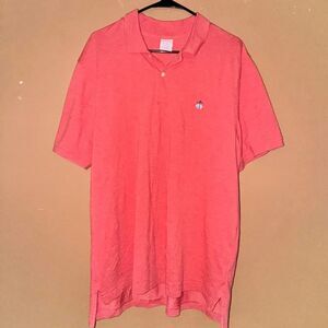 Brooks Brothers Original Fit Supima Cotton Men's Pink Polo Tee T-Shirt Size XL